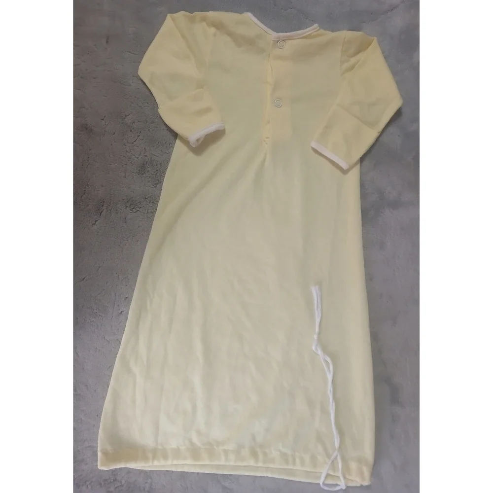 Vintage Carters Layette Yellow Long Sleeve Baby Sleep Sack Gown Made in USA 22in